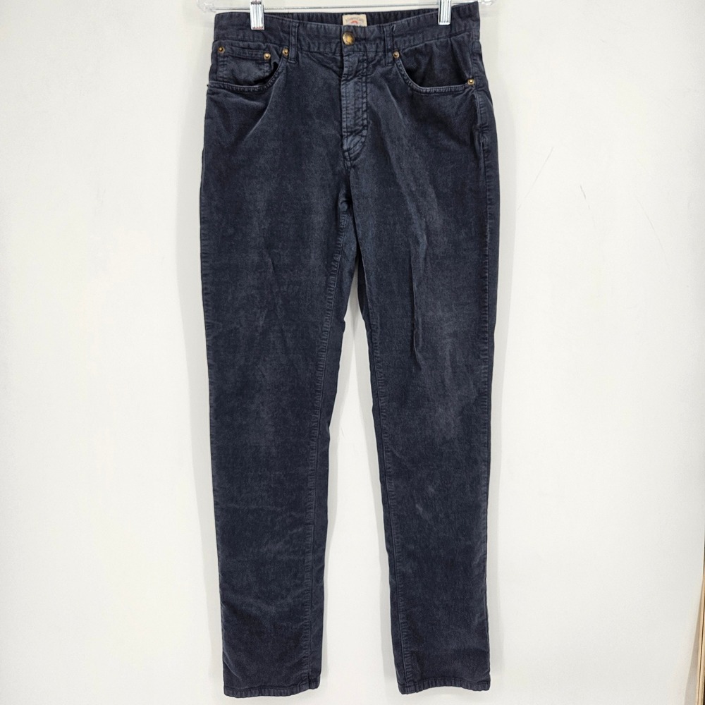 Faherty‎ Corduroy Pants Mens 29 Casual Preppy Gray 5 Pocket Organic Cotton